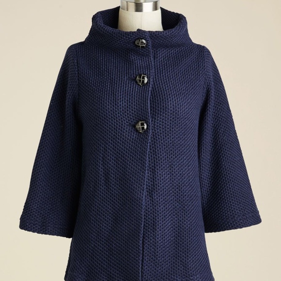 Piko Sweaters - Modcloth "Piko" Blue Corner Coffee Shop Cardigan